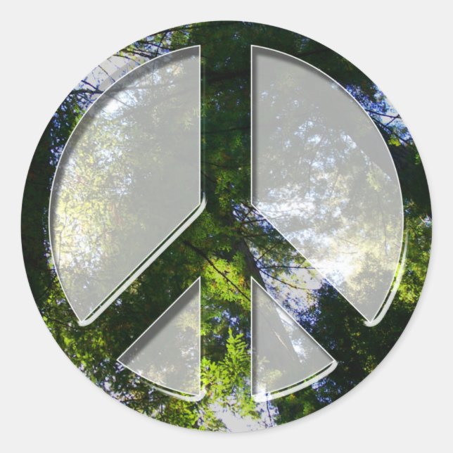 Rond Sticker Peace Trees (Devant)