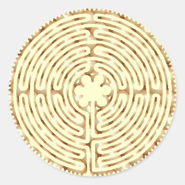 Rond Sticker Pearl Chartres Labyrinth (Devant)