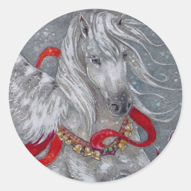 Rond Sticker - Pegasus de vacances (Devant)