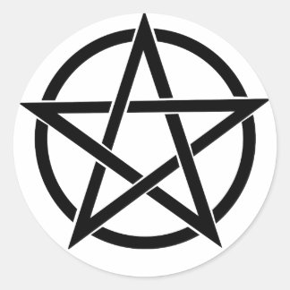 Rond Sticker Pentagram