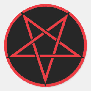 Rond Sticker Pentagram