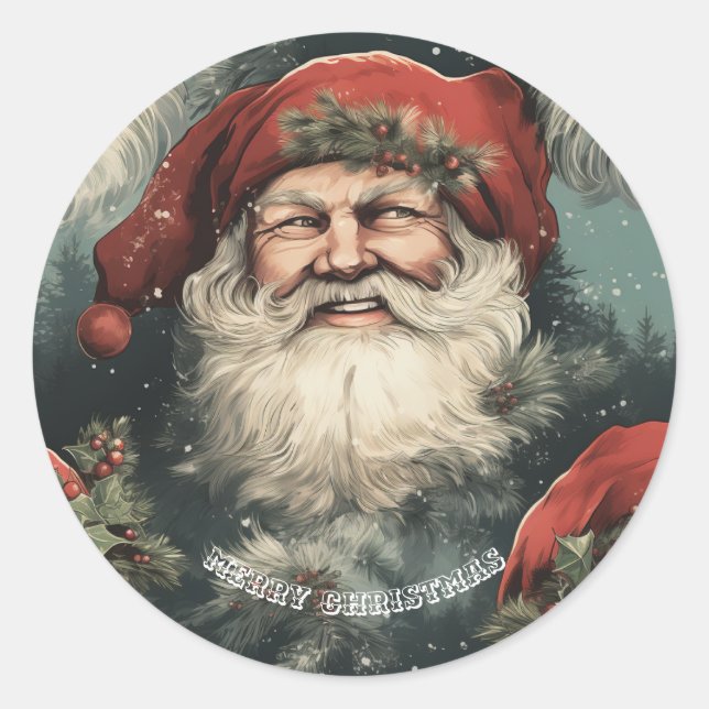 Rond Sticker père Noël (Devant)