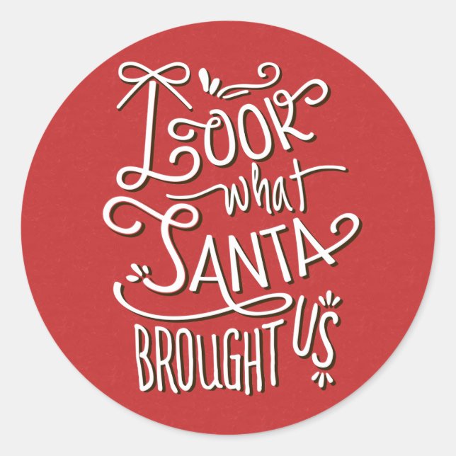 Rond Sticker Père Noël Holiday (Devant)