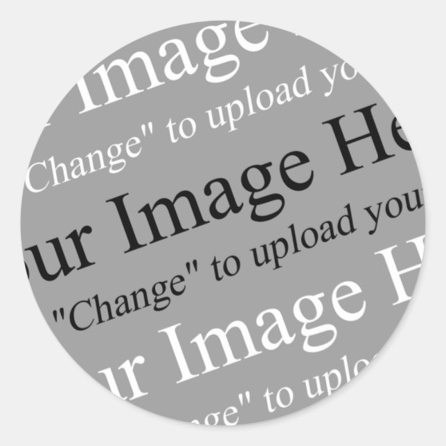 Rond Sticker personnalisable image et texte (Devant)