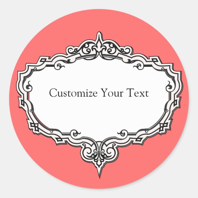 Rond Sticker personnalisable pour impression de cadre v (Devant)