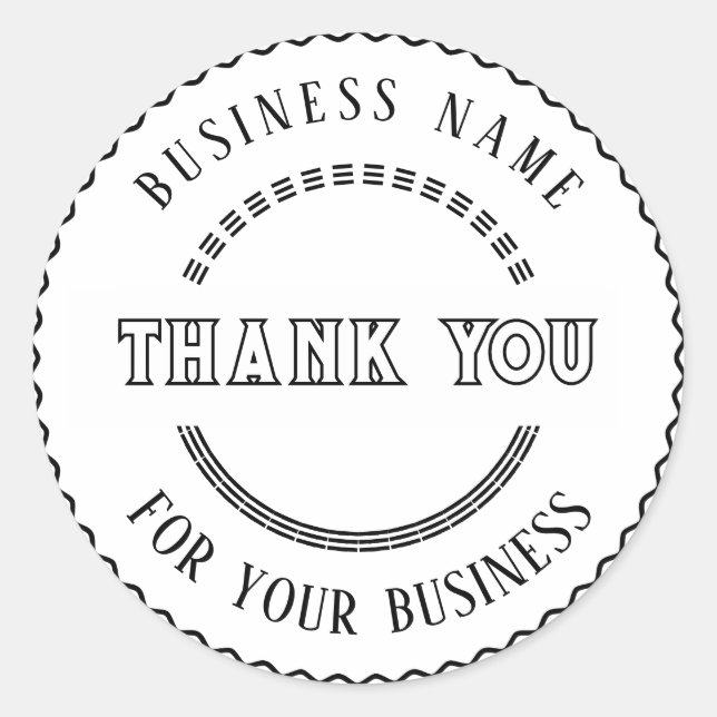 Rond Sticker personnalisé Vintage Merci (Devant)