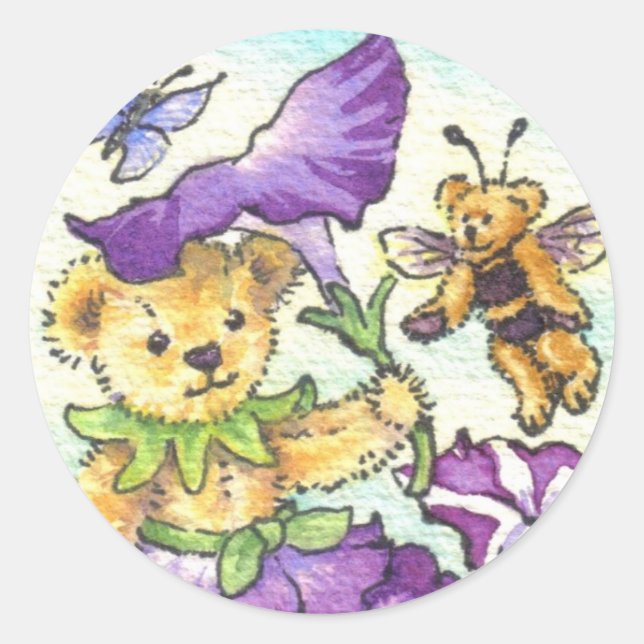 Rond Sticker Petunia Teddy (Devant)