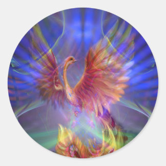 Rond Sticker Phoenix Rising