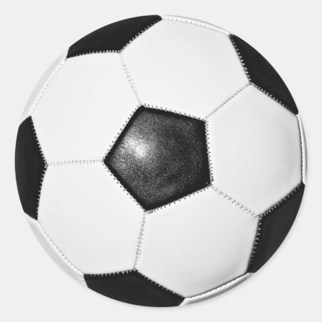 Rond Sticker photo de balle de football (Devant)