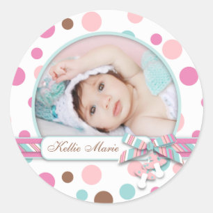 Rond Sticker photo fille R FP