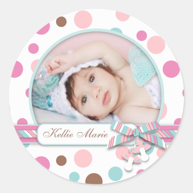 Rond Sticker photo fille R FP (Devant)