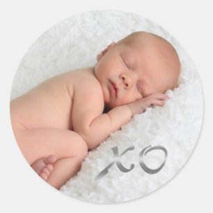 Rond Sticker photo "XO"