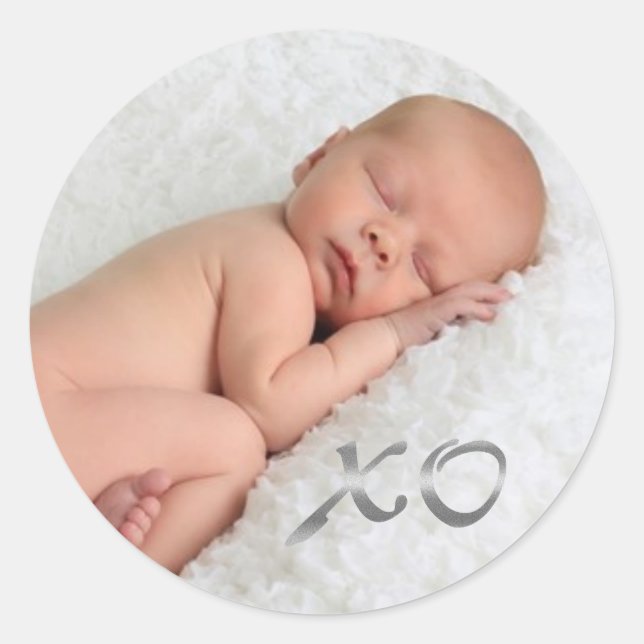 Rond Sticker photo "XO" (Devant)