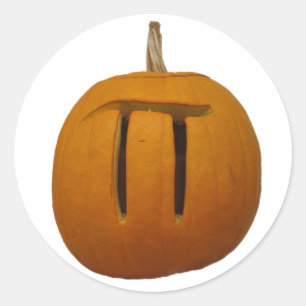 Rond Sticker Pi citrouille