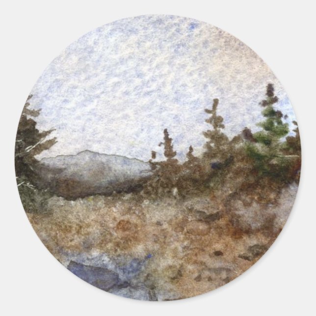 Rond Sticker Pine Tree (Devant)