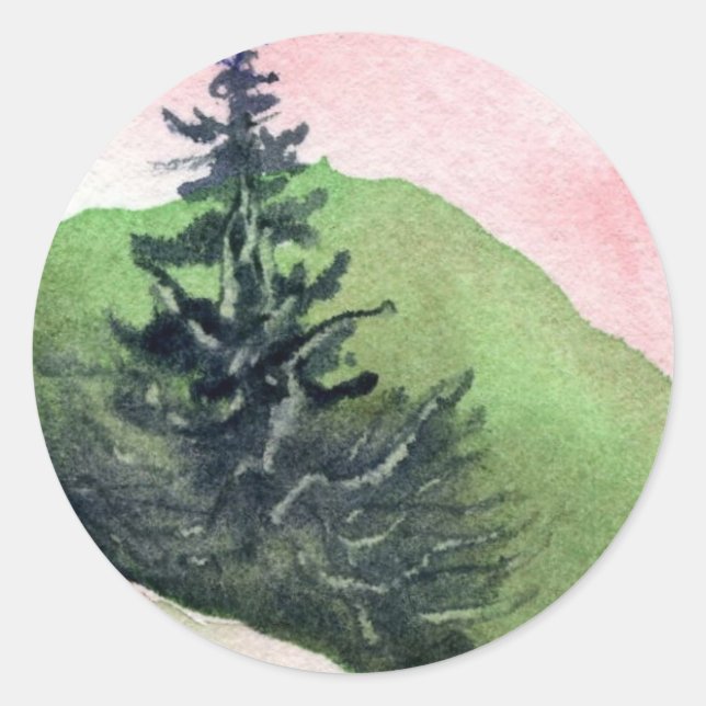 Rond Sticker Pine Tree (Devant)