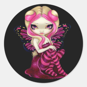 Rond Sticker "Pink Lightning"