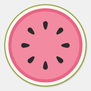 Rond Sticker Pink Watermelon