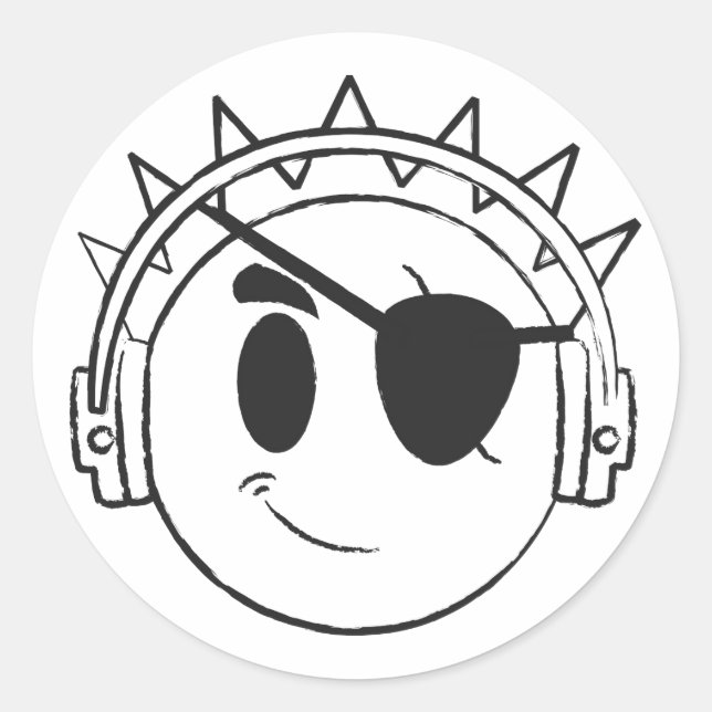 Rond Sticker pirate (Devant)