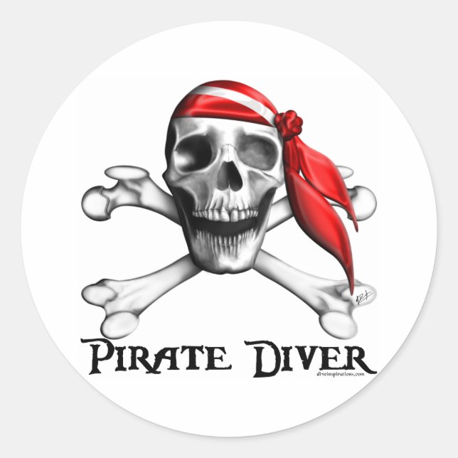 Rond Sticker Pirate Diver (Devant)