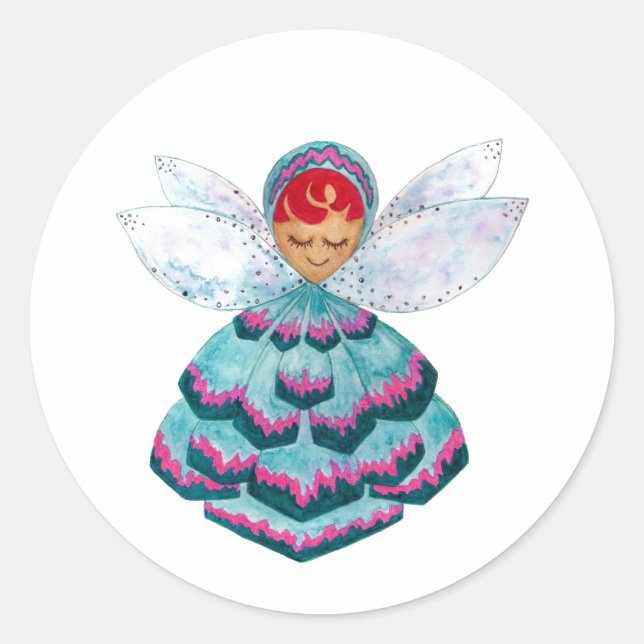 Rond Sticker Pixie Floret Vert (Devant)