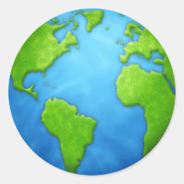 Rond Sticker Planet Earth