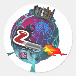 Rond Sticker Planète Revnjenz