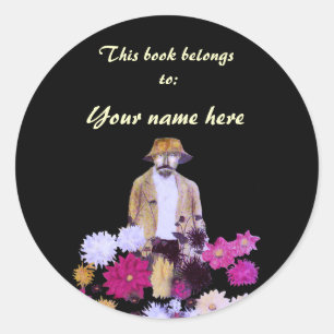 Rond Sticker plaque Dahlia Gardener