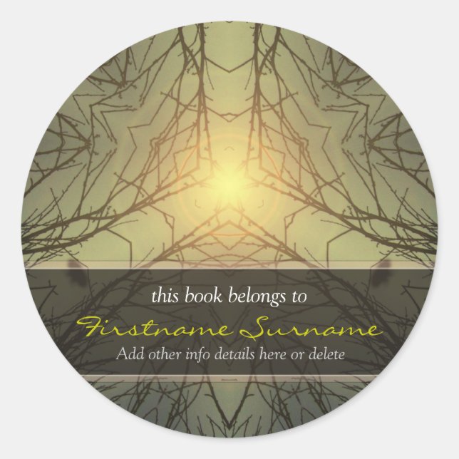 Rond Sticker plaque d'art Peace Light Forest (Devant)