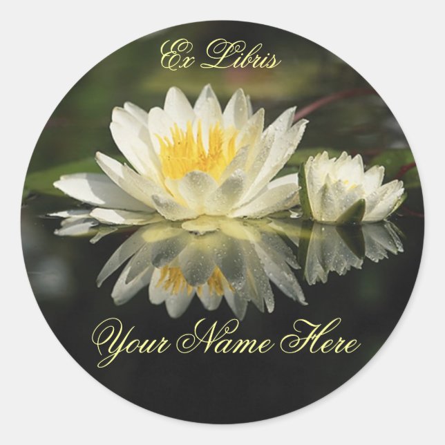 Rond Sticker plaque nénuphar (Devant)