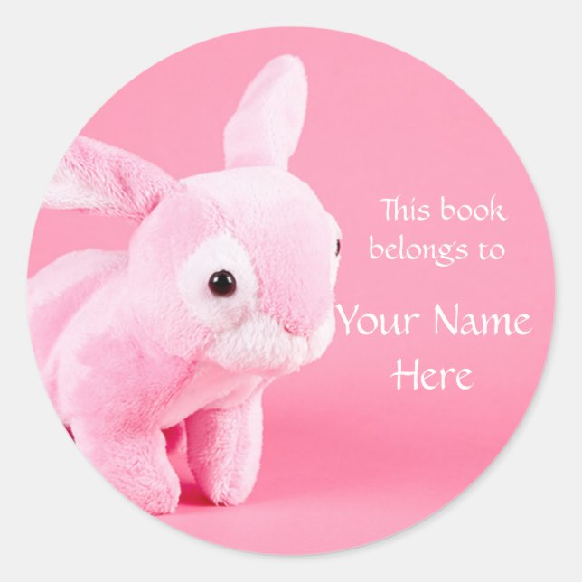 Rond Sticker Platine Bunny Pink farci (Devant)