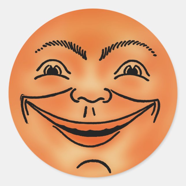Rond Sticker Pleine lune vintage (Devant)