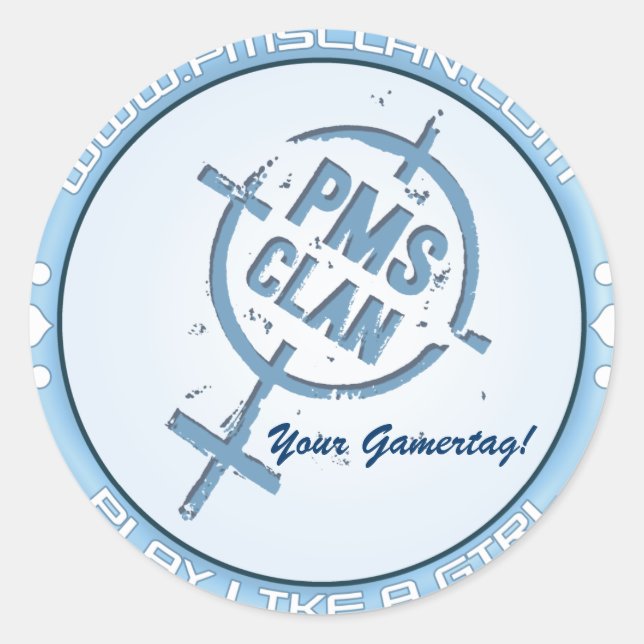 Rond Sticker PMS - Logo bleu 2 (Devant)