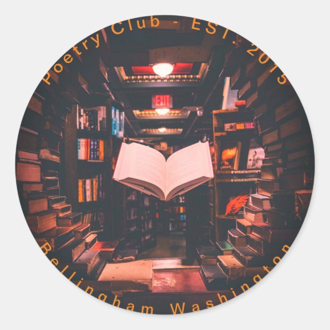 Rond Sticker Poetry Club (Devant)