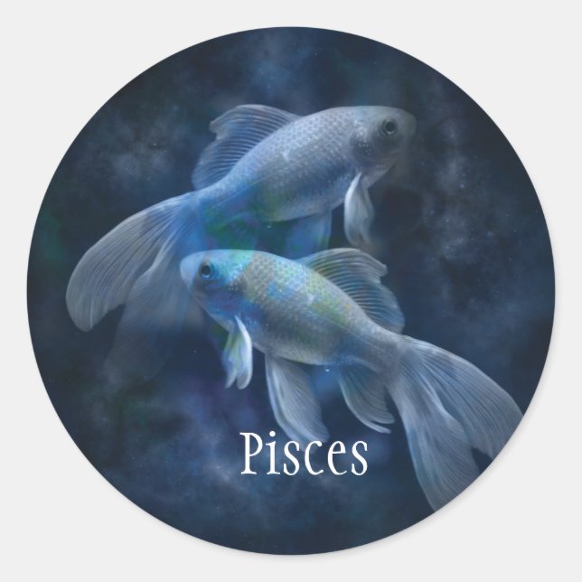 Rond Sticker Poissons Pisces (Devant)