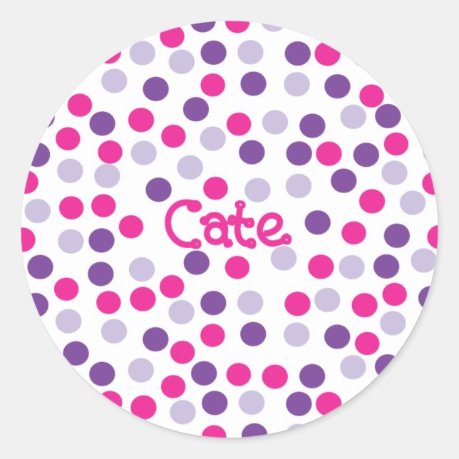 Rond Sticker Poka Dot - Cate 2 (Devant)