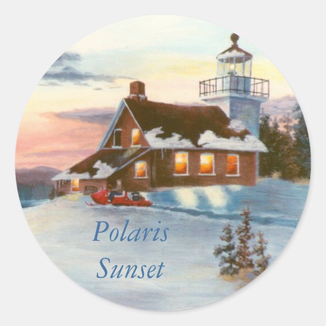 Rond Sticker Polaris Sunset (Devant)