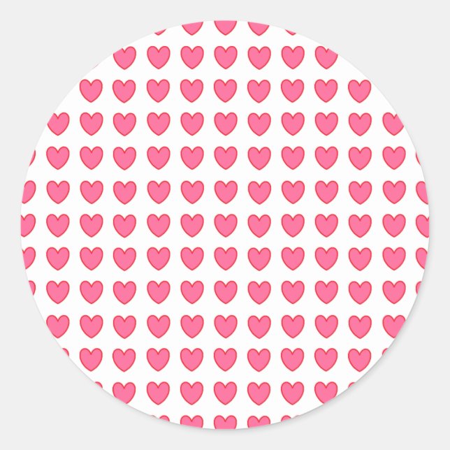 Rond Sticker Polka Hearts (Devant)