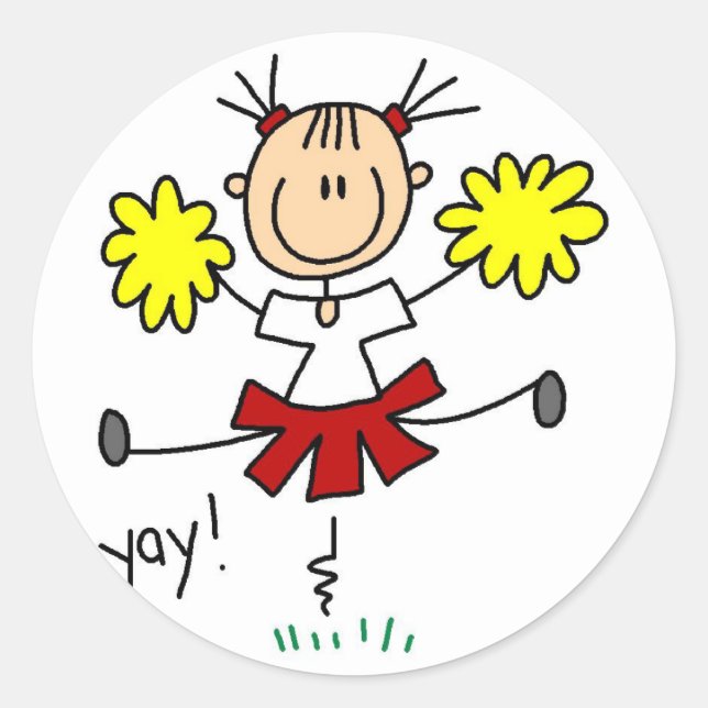 Rond Sticker pom-pom girl (Devant)