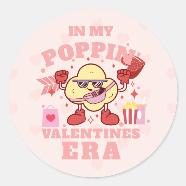 Rond Sticker Poppin Valentine Era (Devant)