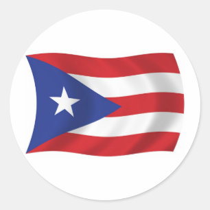 Rond Sticker Porto Rico Flag