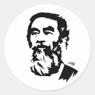 Rond Sticker Portrait de Saddam Hussein