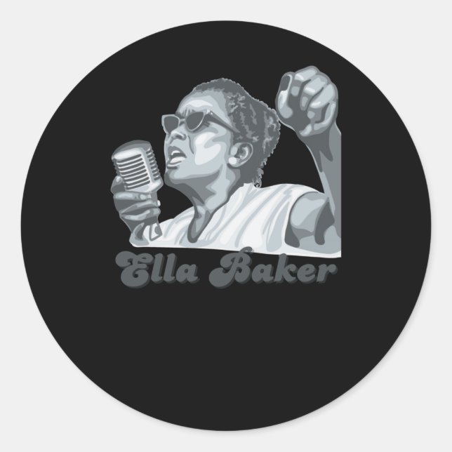 Rond Sticker Portrait Ella Baker (Devant)