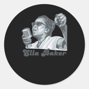 Rond Sticker Portrait Ella Baker
