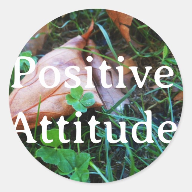 Rond Sticker 'Positive Atttitude' (Devant)