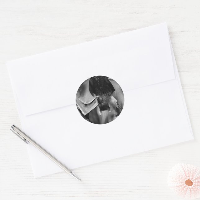 Rond Sticker pour amateurs de chauve-souris Bat Wings (Enveloppe)