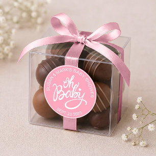 Rond Sticker pour Baby shower bébé - Baby Girl