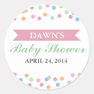 Rond Sticker pour Baby shower d'arrosage