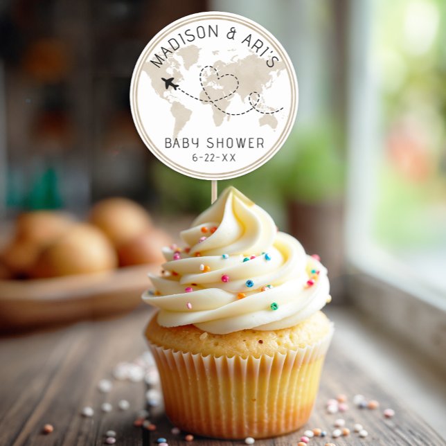 Rond Sticker pour Baby shower d'aventure (Baby Shower Favor Sticker)