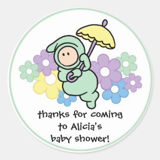 Rond Sticker pour Baby shower de fête